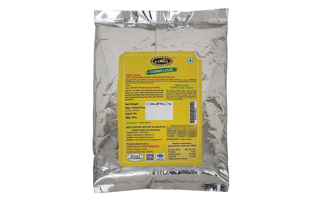 Tripple Star Corn Flour    Pack  500 grams
